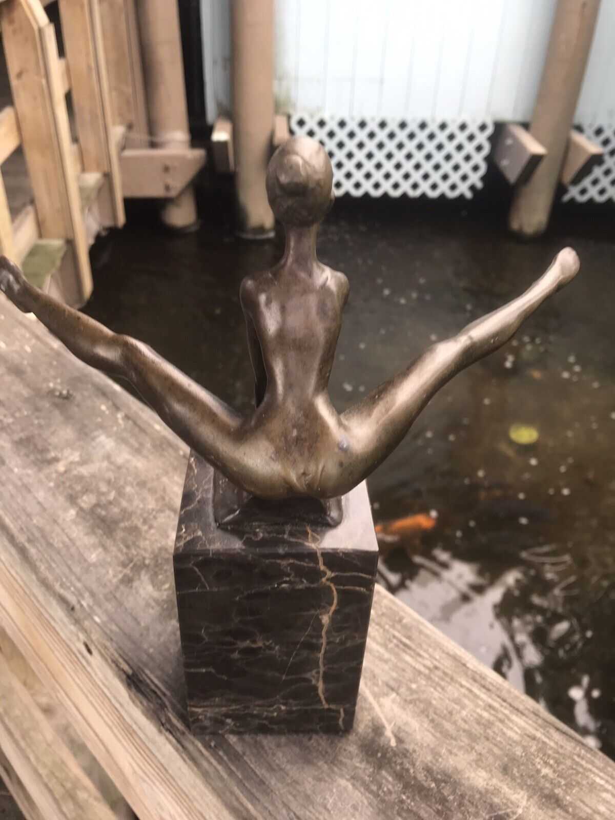 Early 1900's French Artist Felix Fix Masseau Gymnast Sculpture