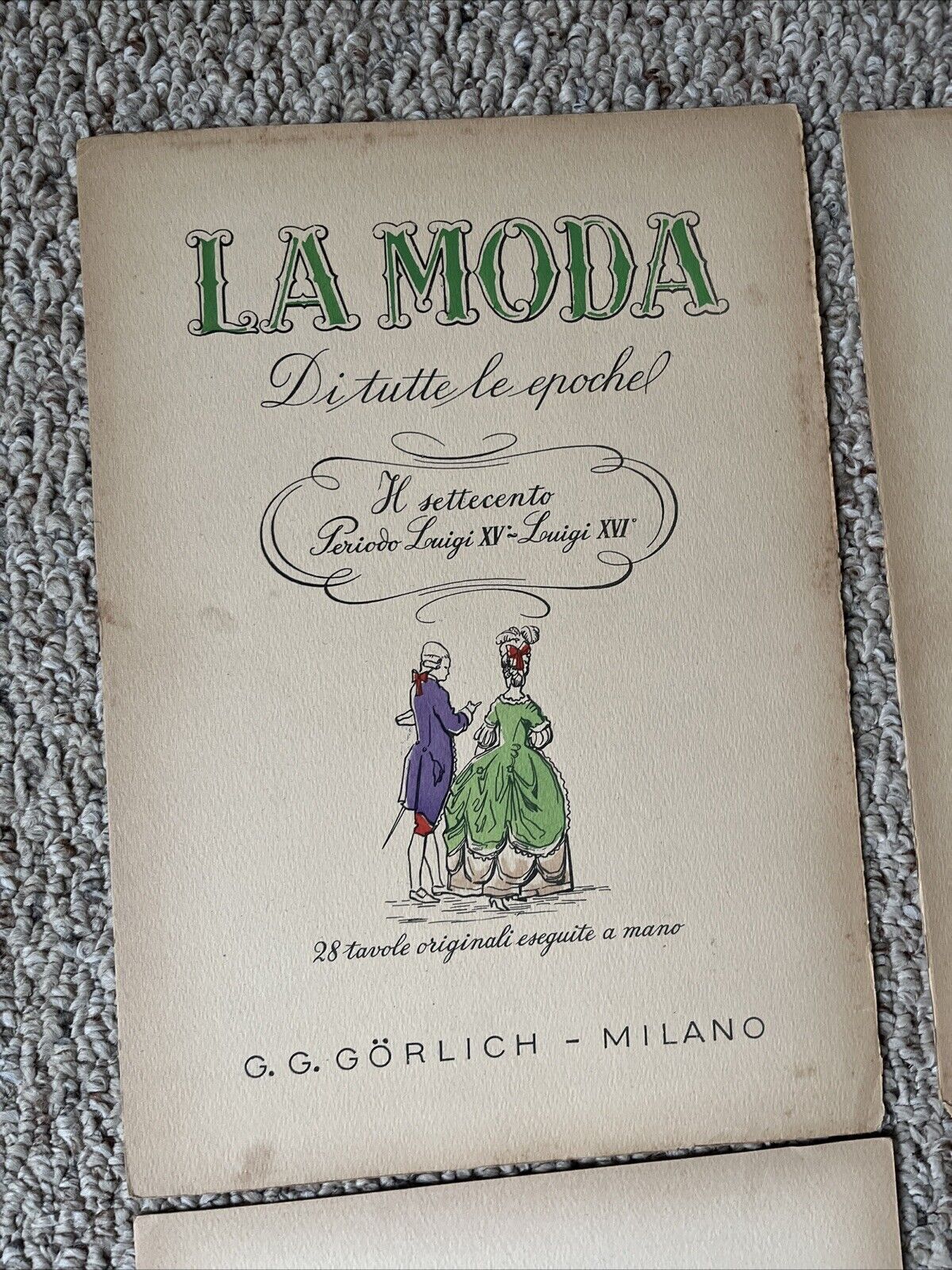 Set of 28 Antique La Mode Fashion Illustrations