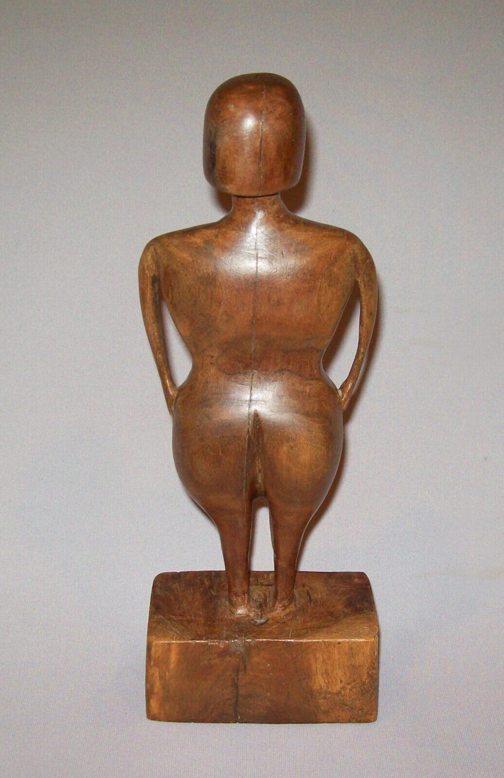 Antique Folk Art Hand Carved Woman Figure