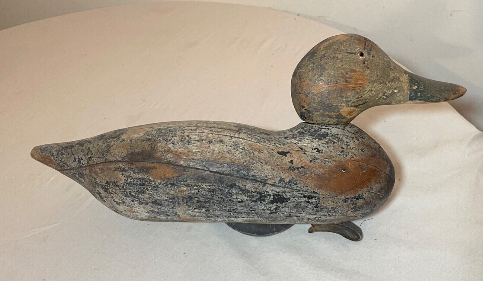 1800s hand carved Folk Art mallard duck decoy