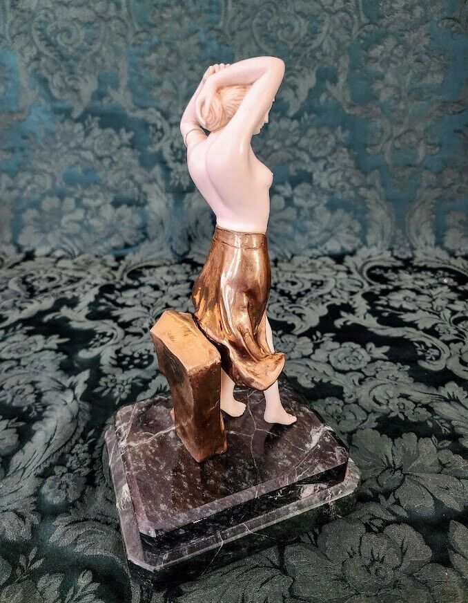 Rare Art Nouveau Bronze Sculpture Dancing Lady 1900's