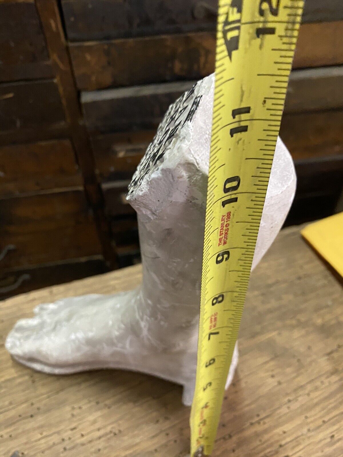 Vintage 1900s Shoe Plaster Sign for Clothing Display