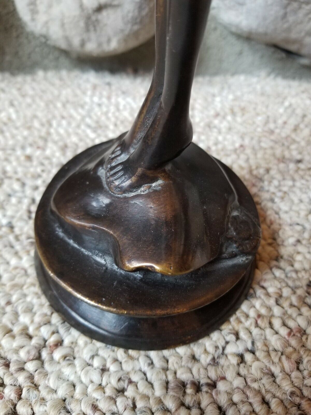 Art Nouveau Brass Sculpture of Angel Fairy Pixie