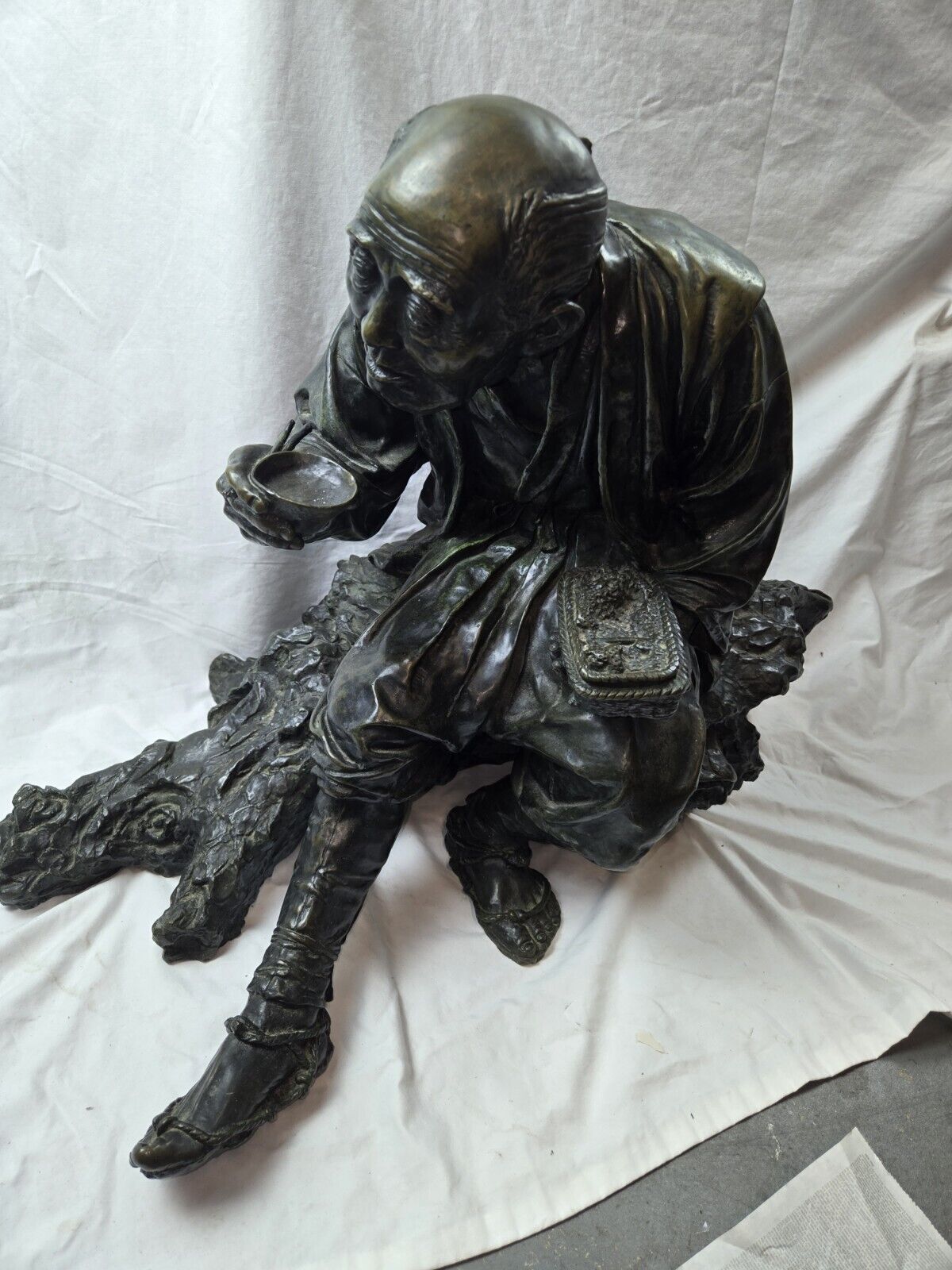 Rare Udagawa Kazuo Tokyo School Bronze Peasant 1900's