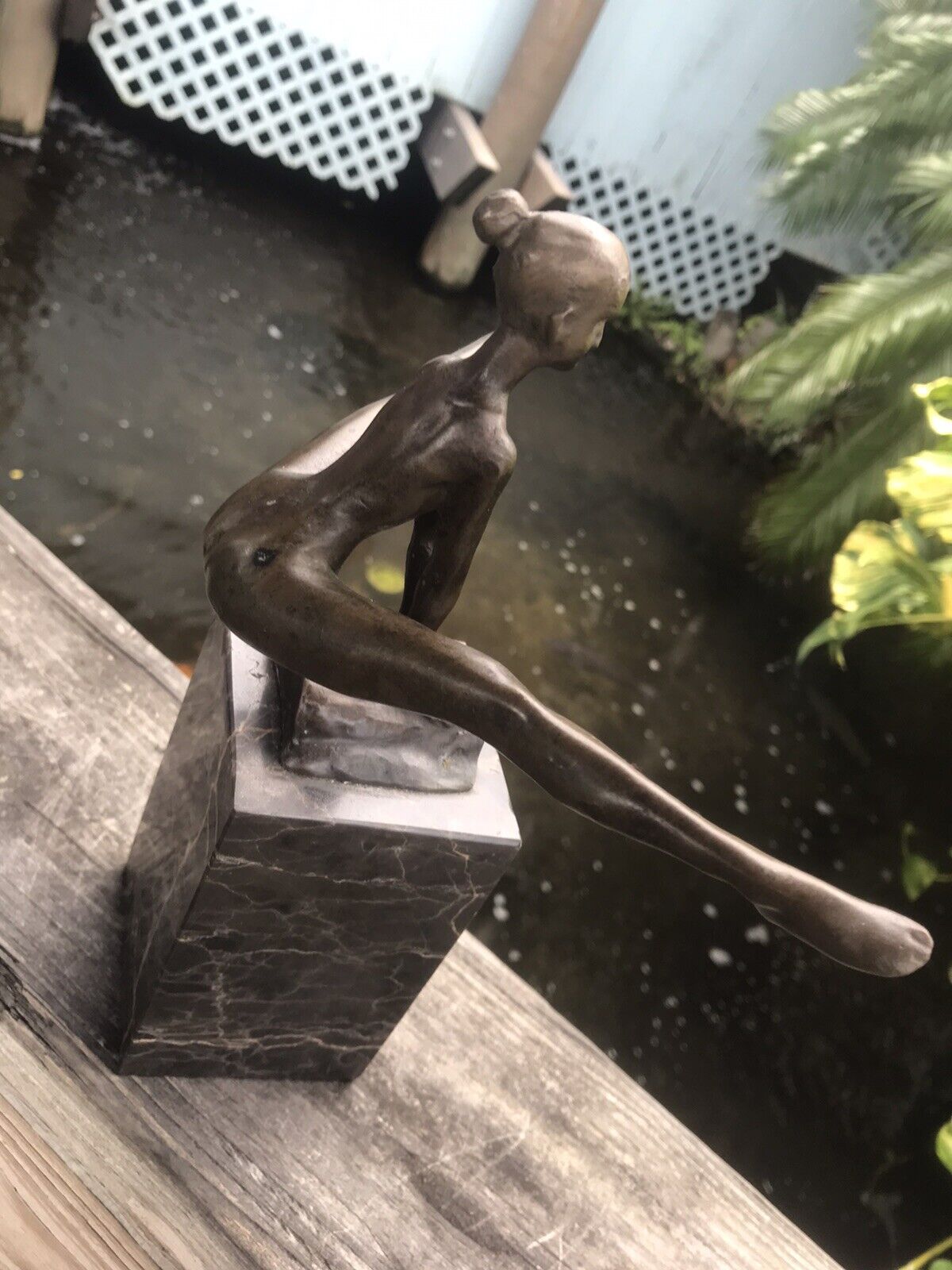 Early 1900's French Artist Felix Fix Masseau Gymnast Sculpture