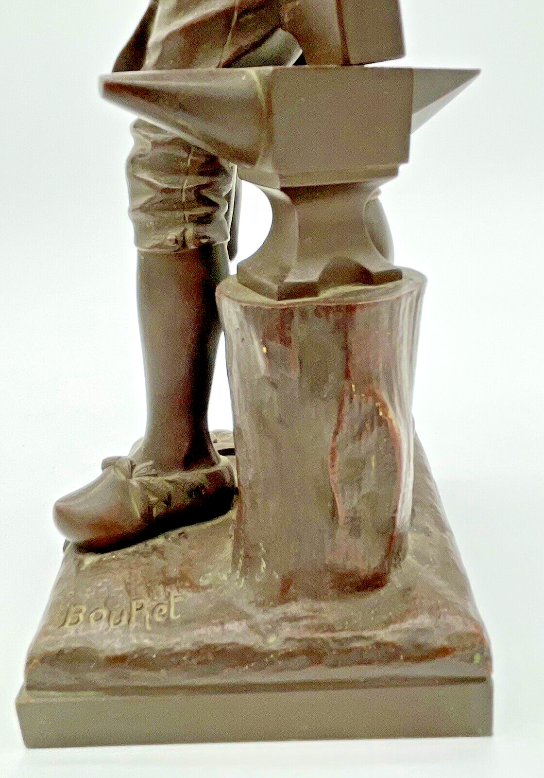 European Bronze Sculpture of Iron Worker by Bouret