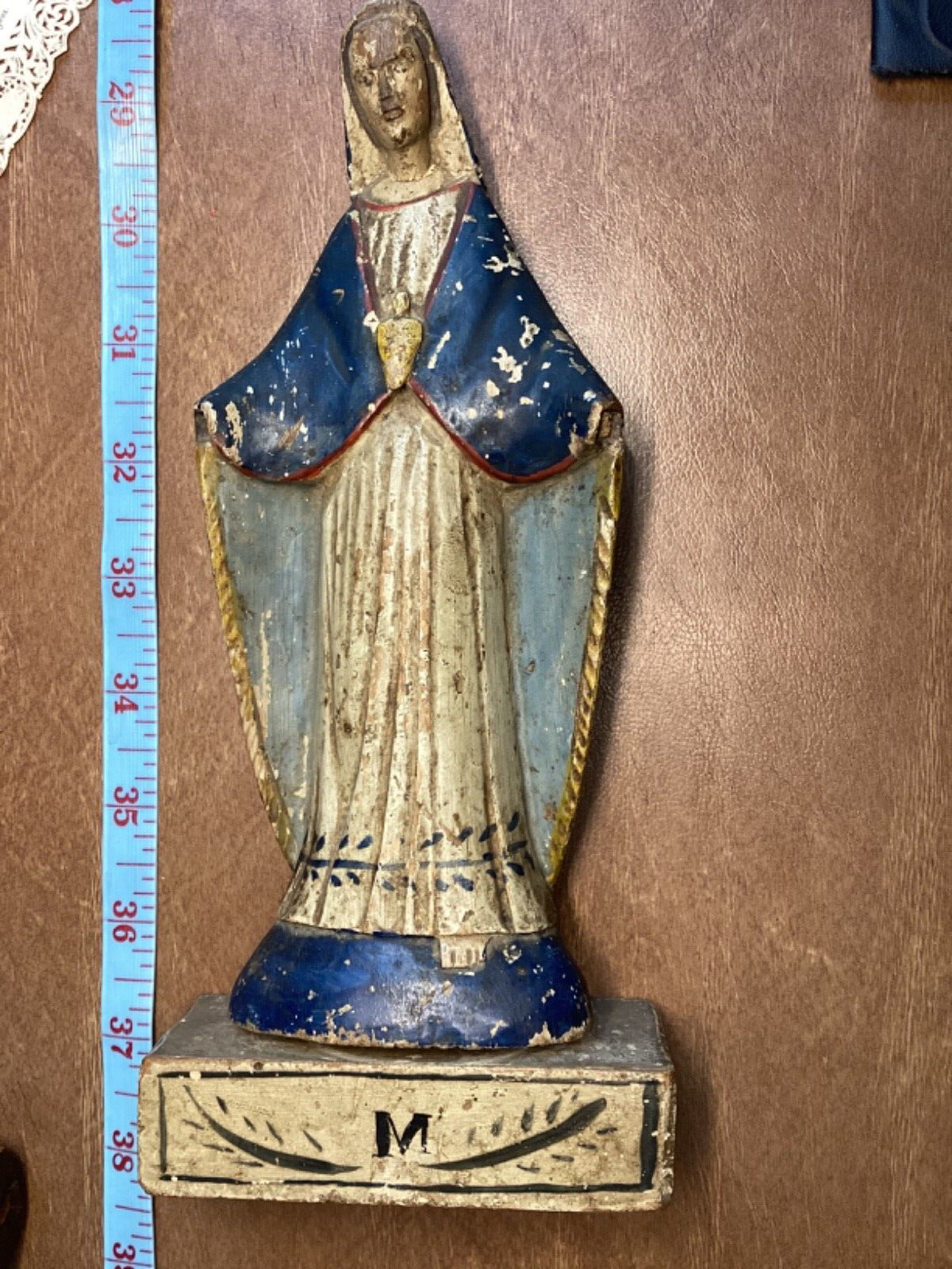 French Virgin Mary Statue from the 18th Century
