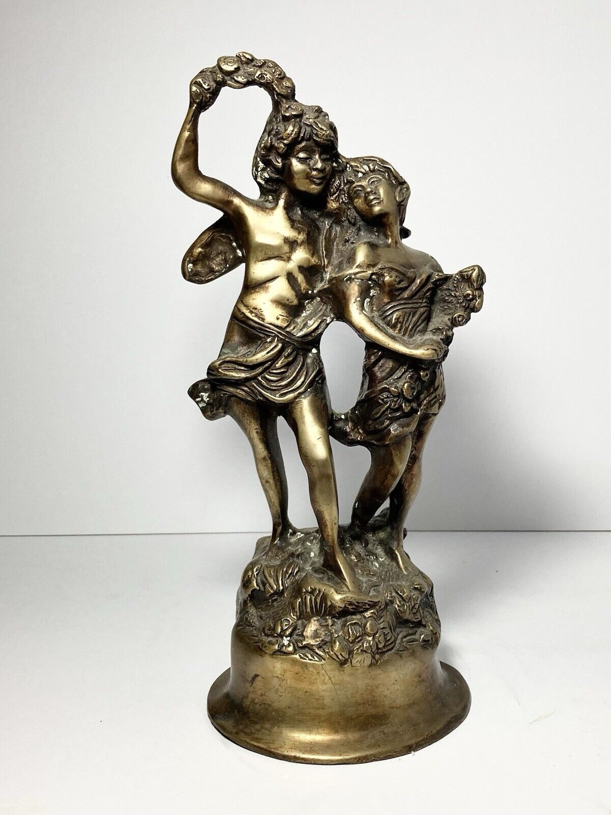 1900s Art Nouveau Auguste Moreau "Young Lovers" Bronze