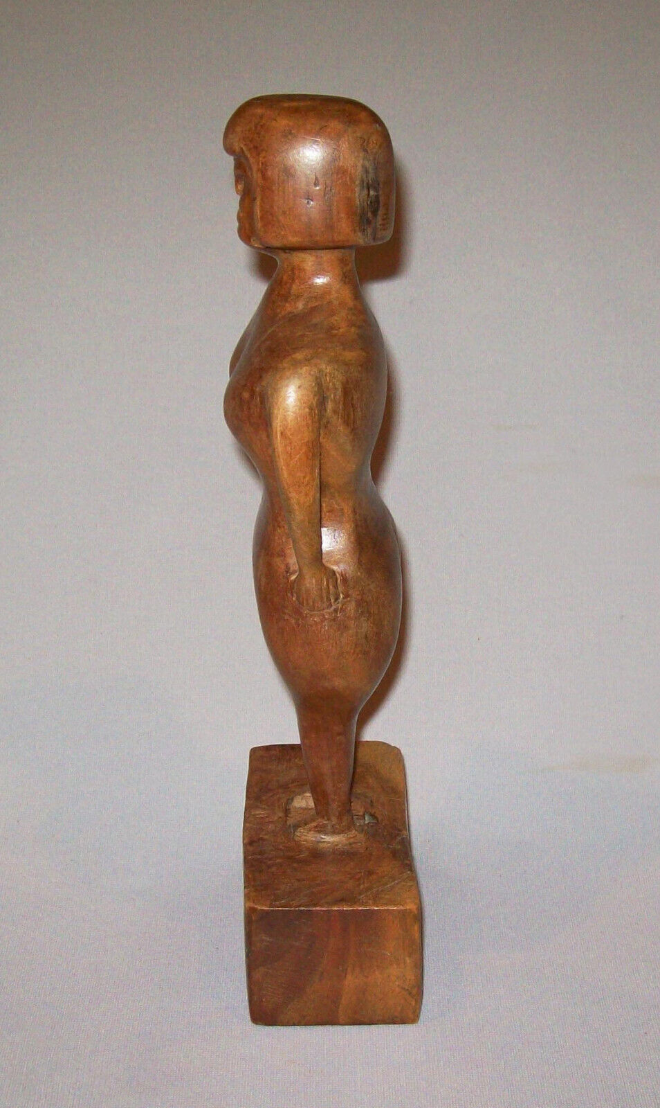 Antique Folk Art Hand Carved Woman Figure