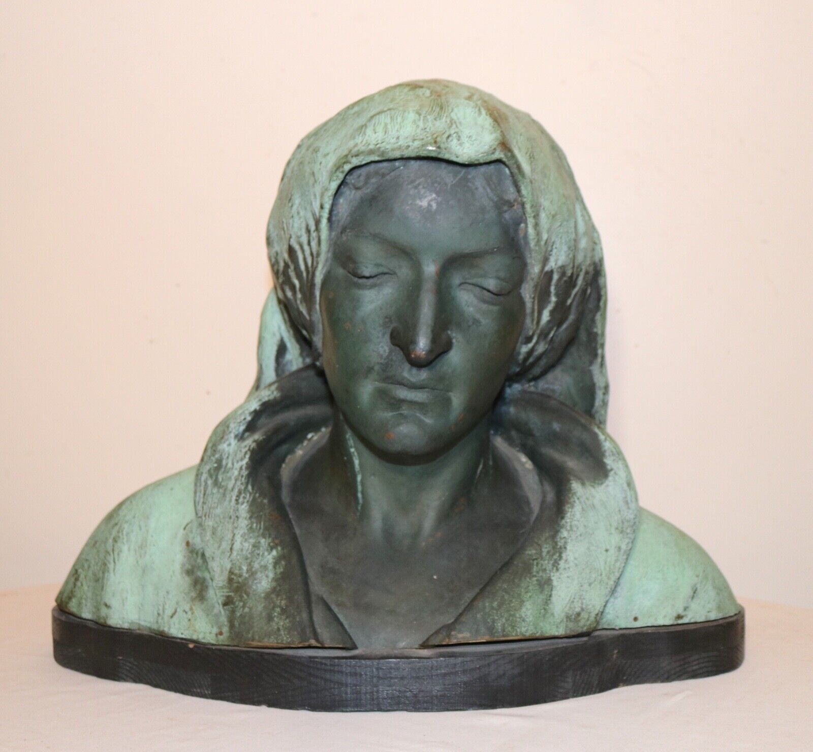Antique 19th Century Bronze Peasant Women Lady Bust