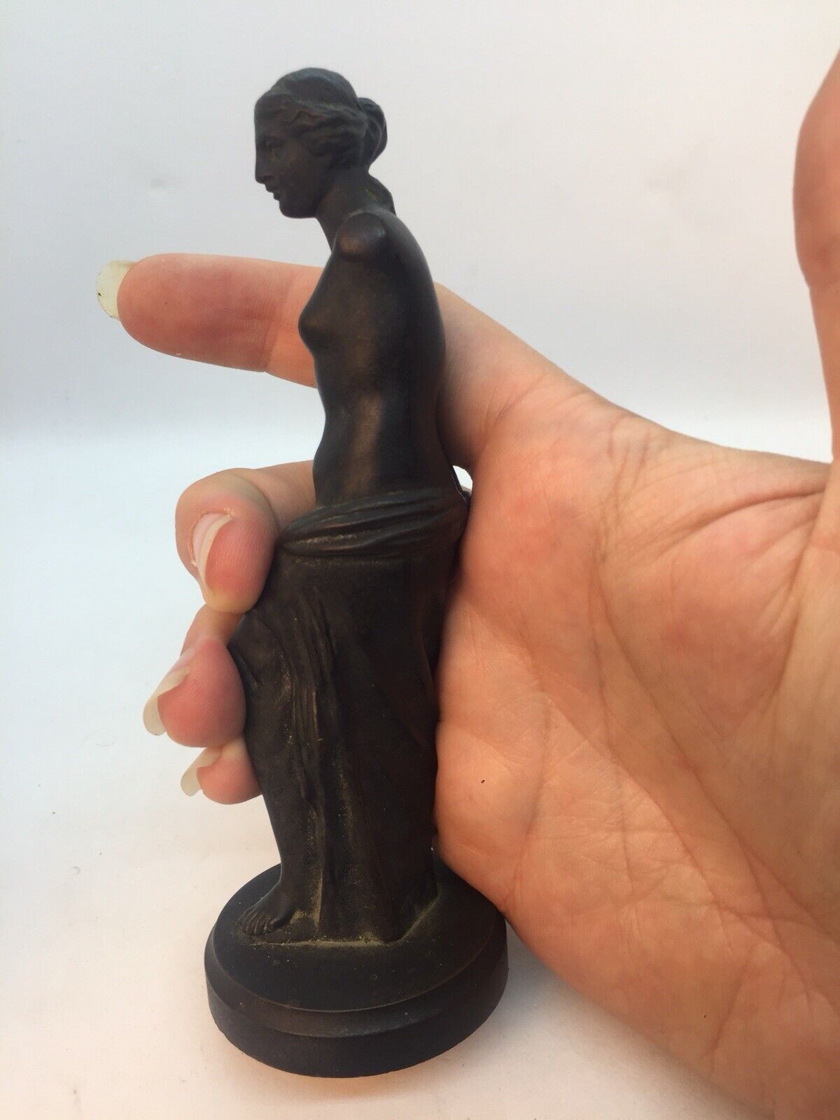 Antique Bronze Woman Statue from Austria, Circa 1900
