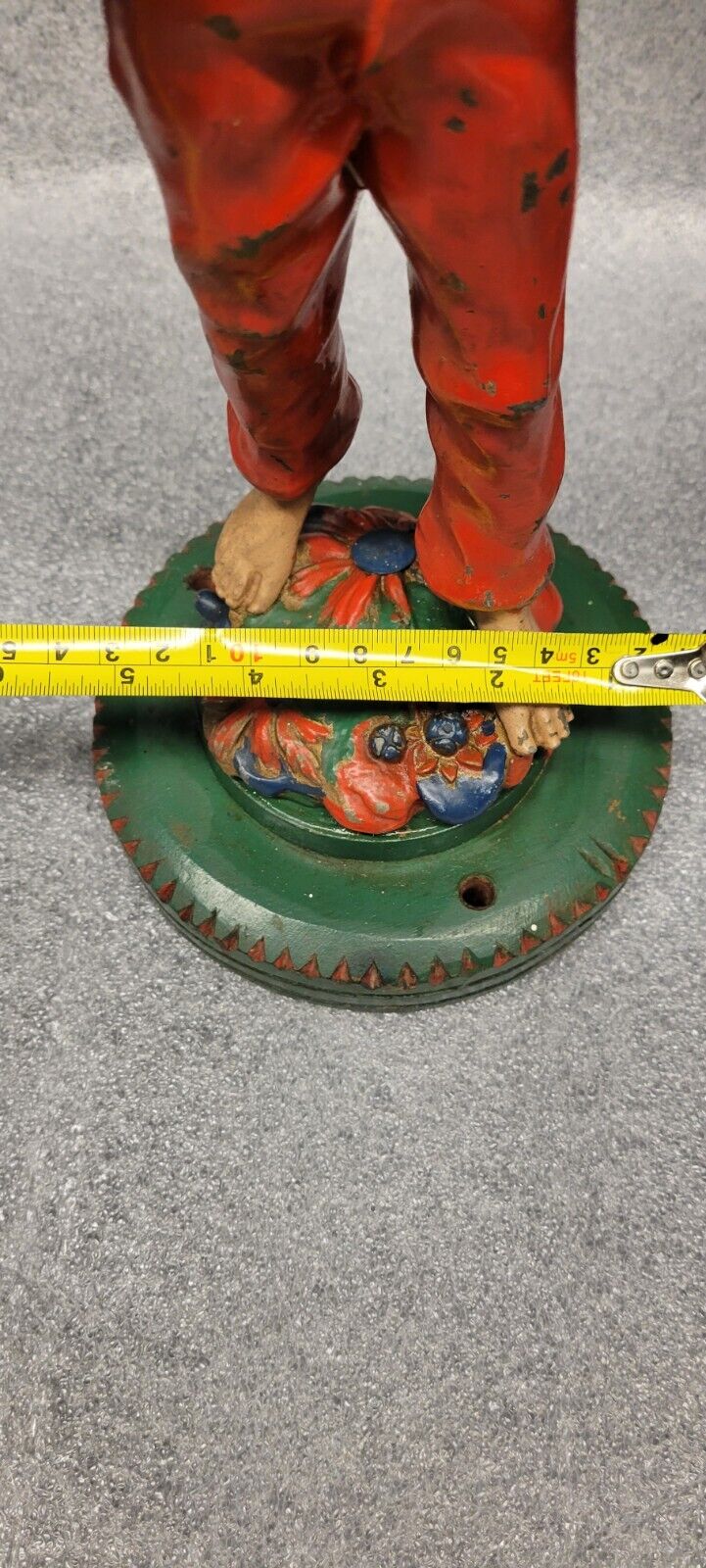Antique Cast Metal Boy Sculpture 14.5 inch #2892