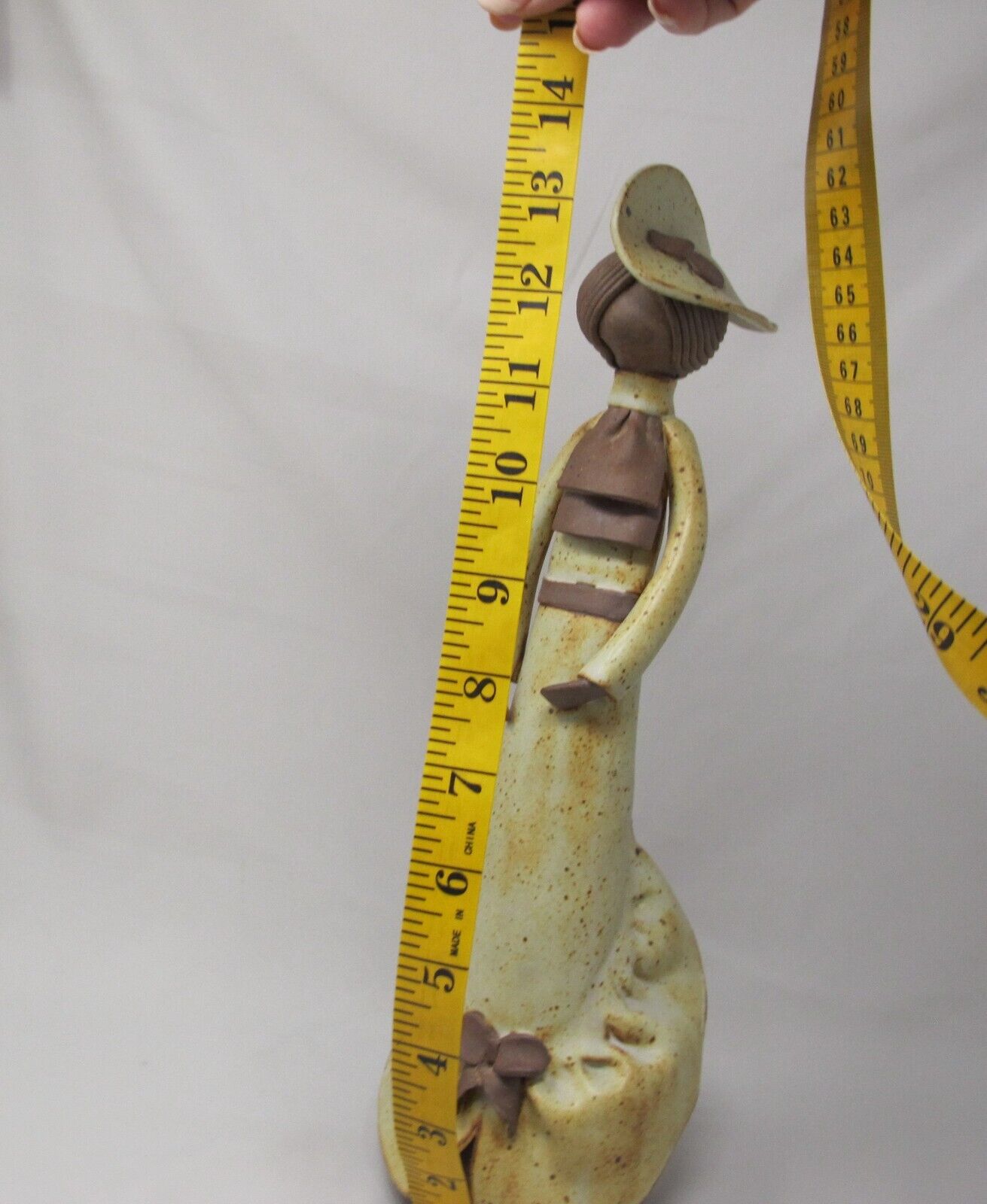 Art Deco Woman Figural Sculpture Studio Earthenware Signed