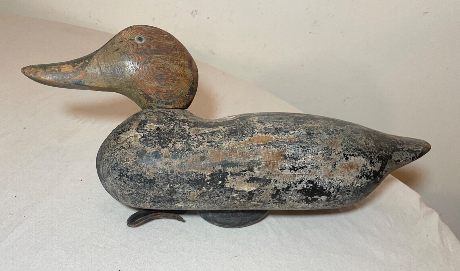 1800s hand carved Folk Art mallard duck decoy