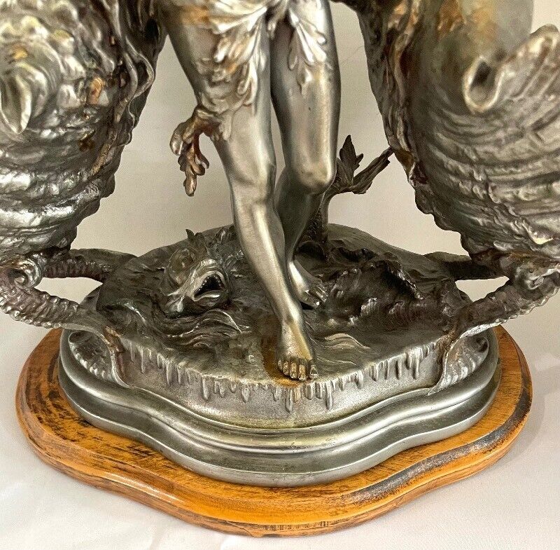 French Maidens Metal Sculpture by Charles Georges Ferville Suan