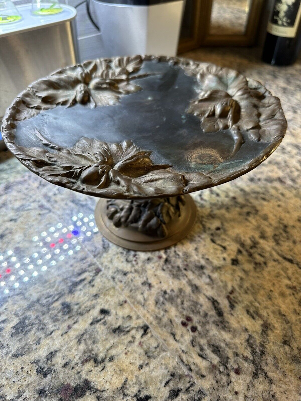 Antique French Gilded Bronze Sculpture Vase Stand