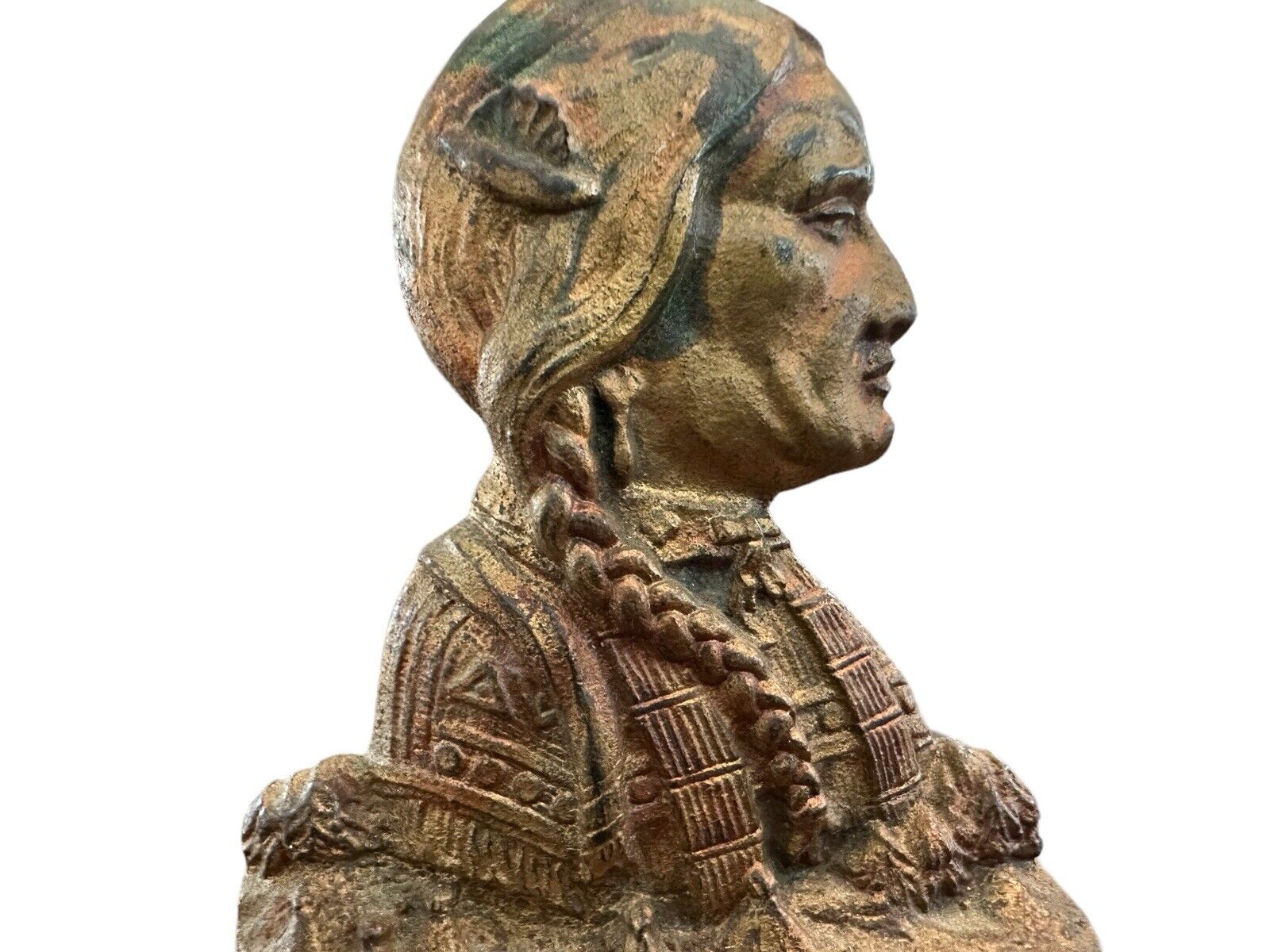 Bronze Bust of Squaw from Early 1900's #Antique
