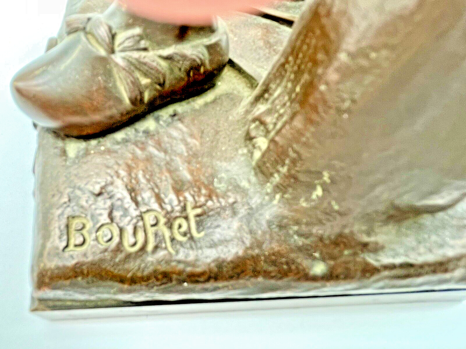 European Bronze Sculpture of Iron Worker by Bouret