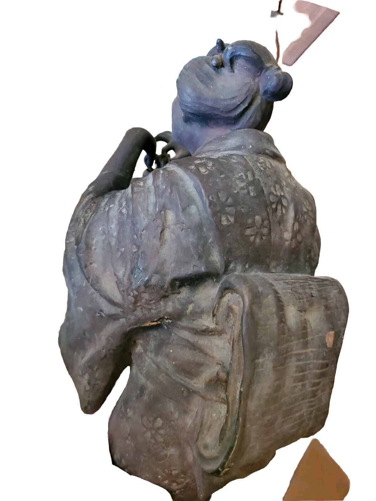 Early 1900's Geisha Terracotta Sculpture Lamp and Electrified