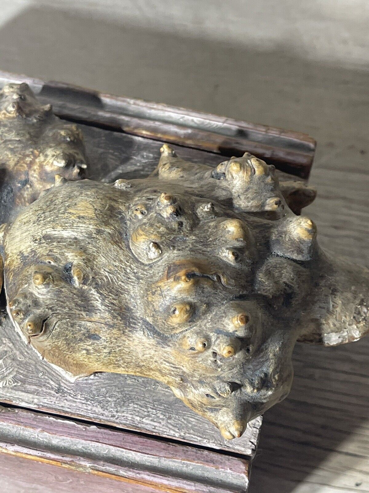 Early 1900's Japanese Wabi Sabi Wood Sculpture Box