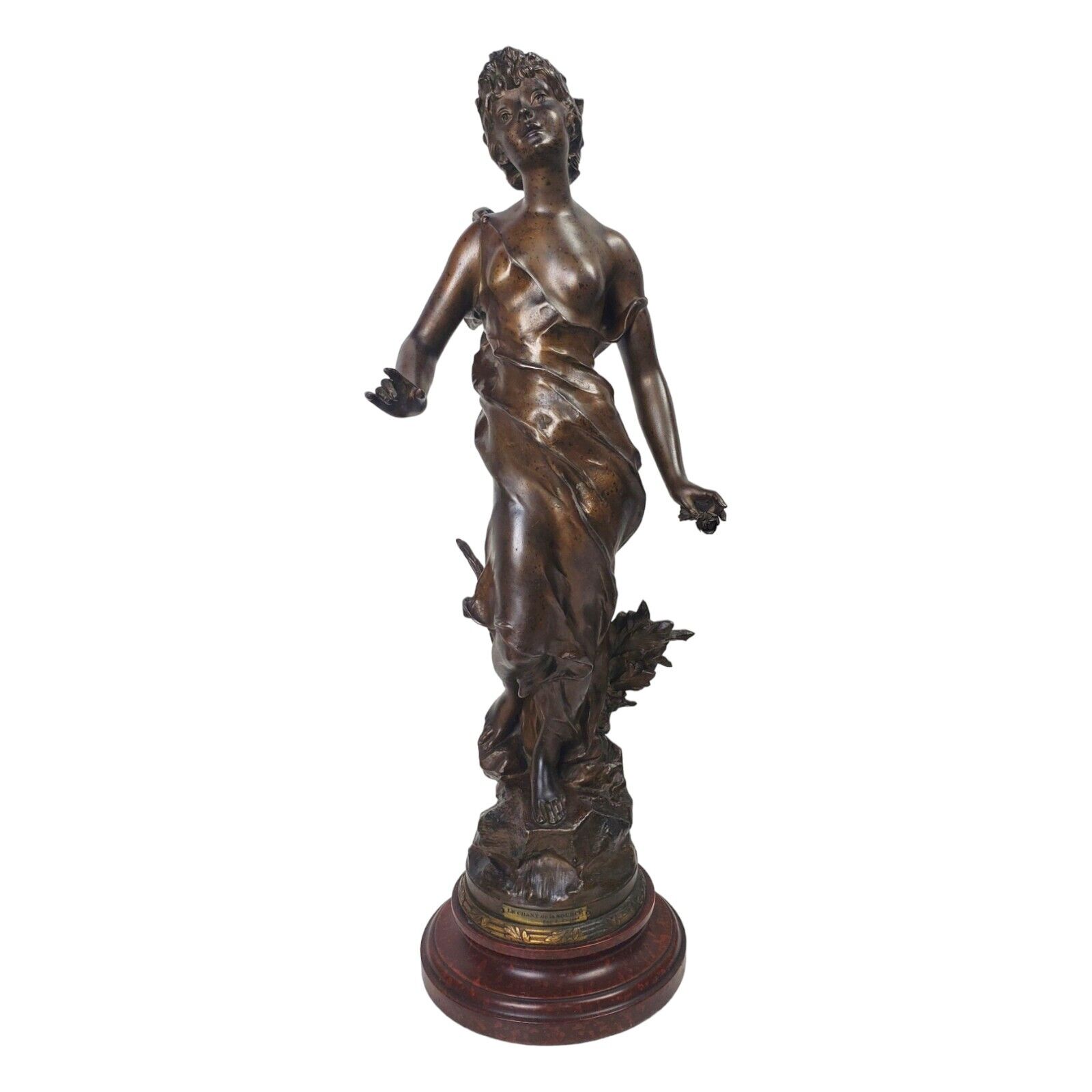 1800s French Bronze Sculpture of Le Chant de La Source
