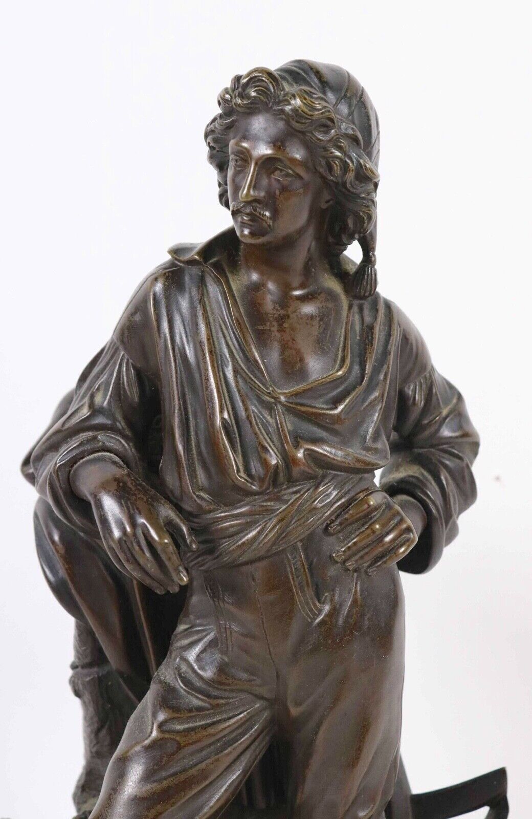 1800's Paul Emil Machault bronze peasant farmer statue