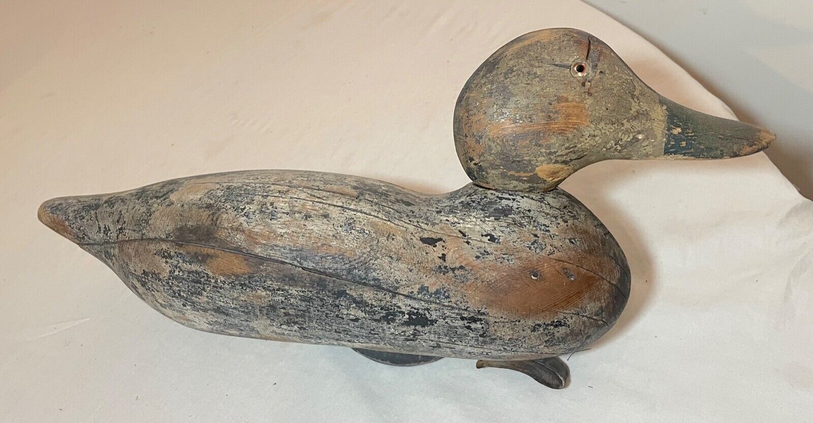 1800s hand carved Folk Art mallard duck decoy