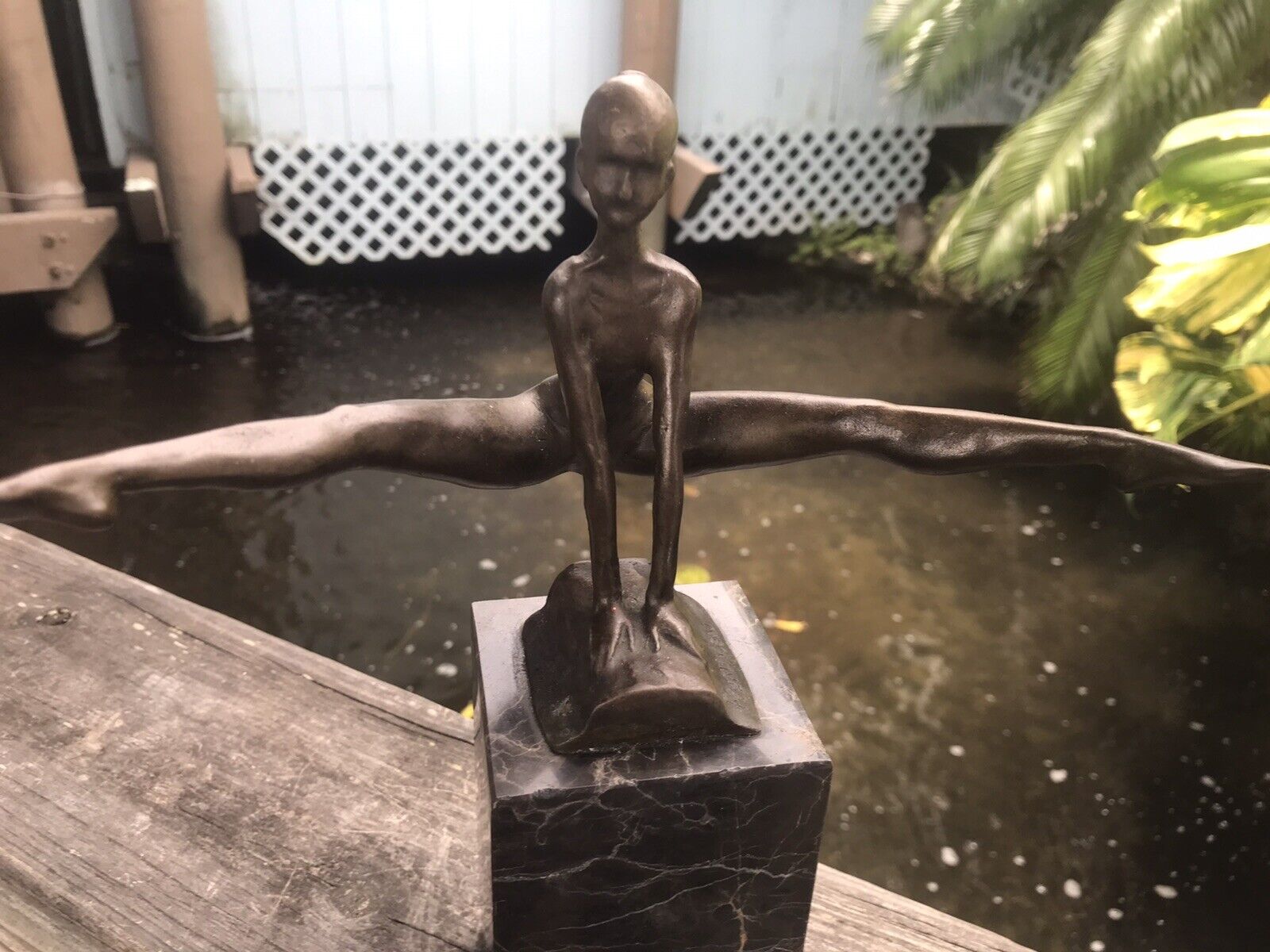 Early 1900's French Artist Felix Fix Masseau Gymnast Sculpture