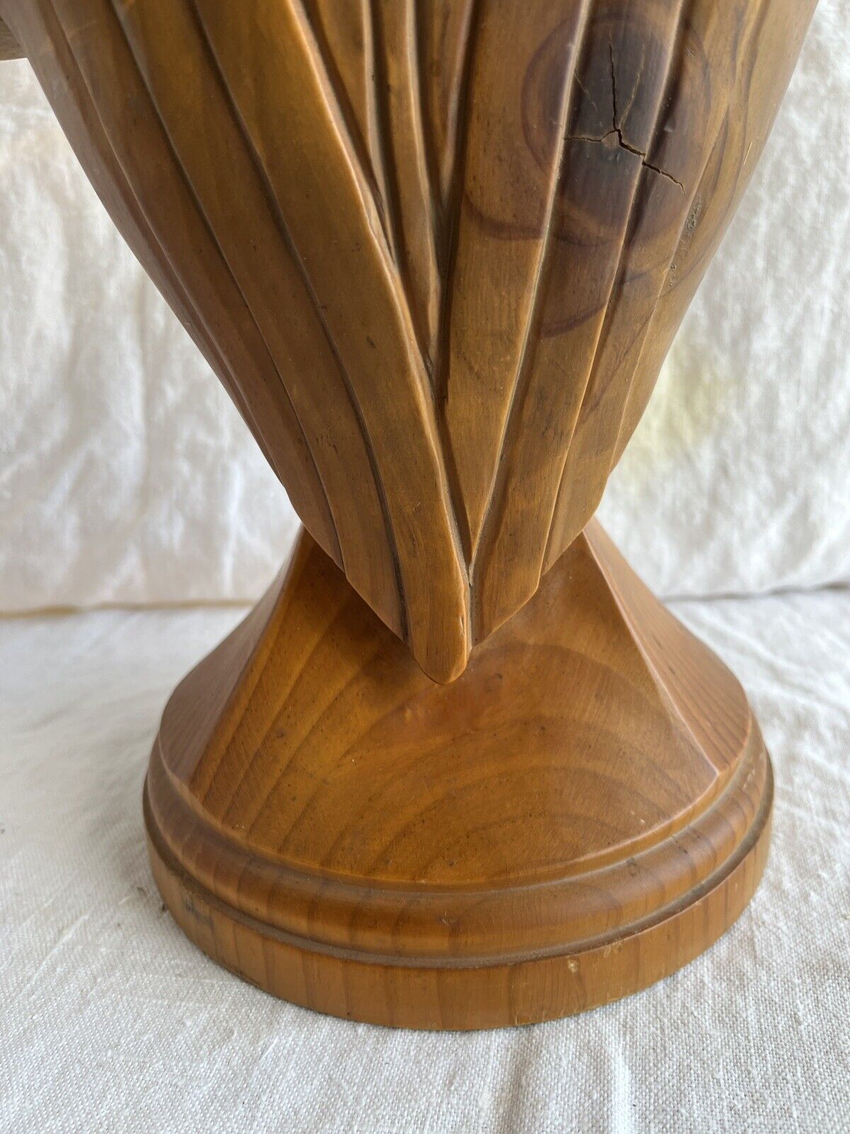 Antique Asa Ames wood bust sculpture Americana art