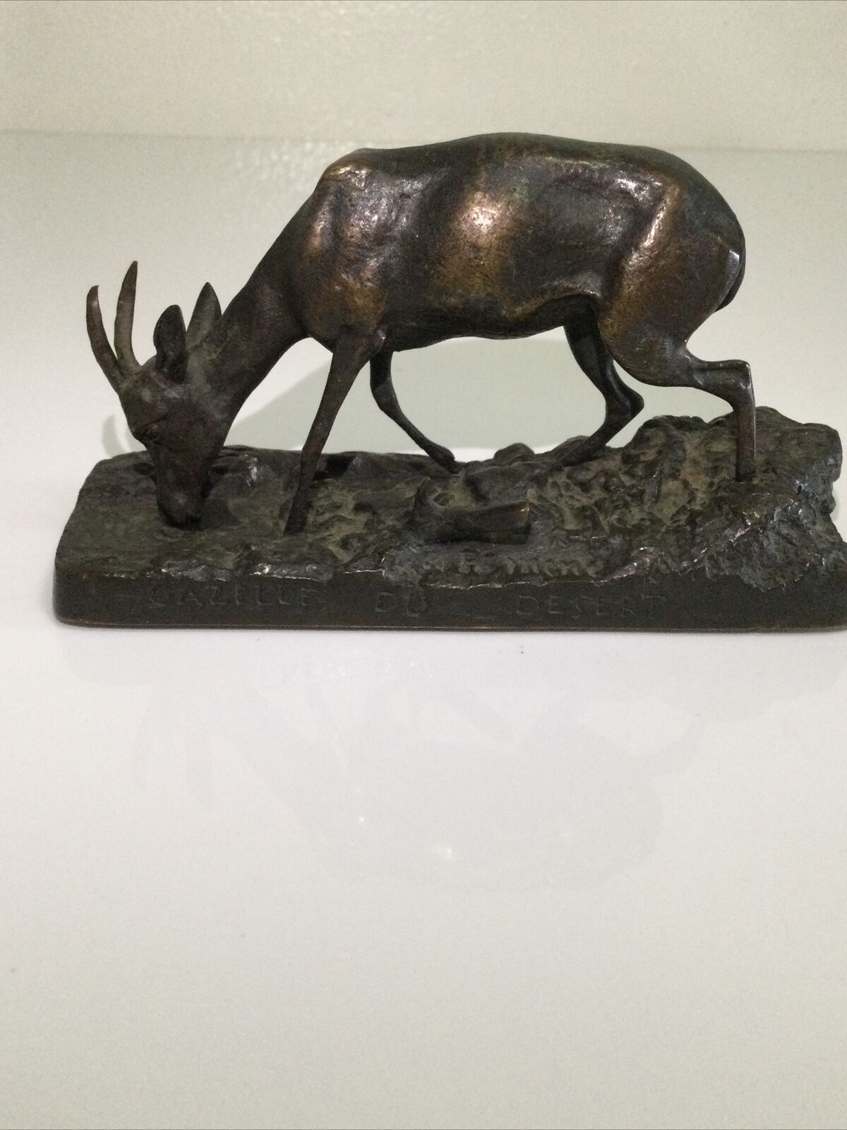 Antique Bronze Sculpture "Gazelle of the Desert" 19th Century