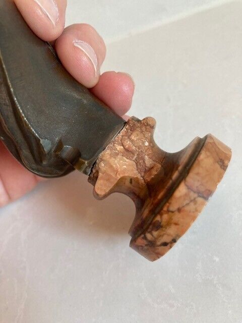 Byron Bronze Bust on Marble Base 4 3/4