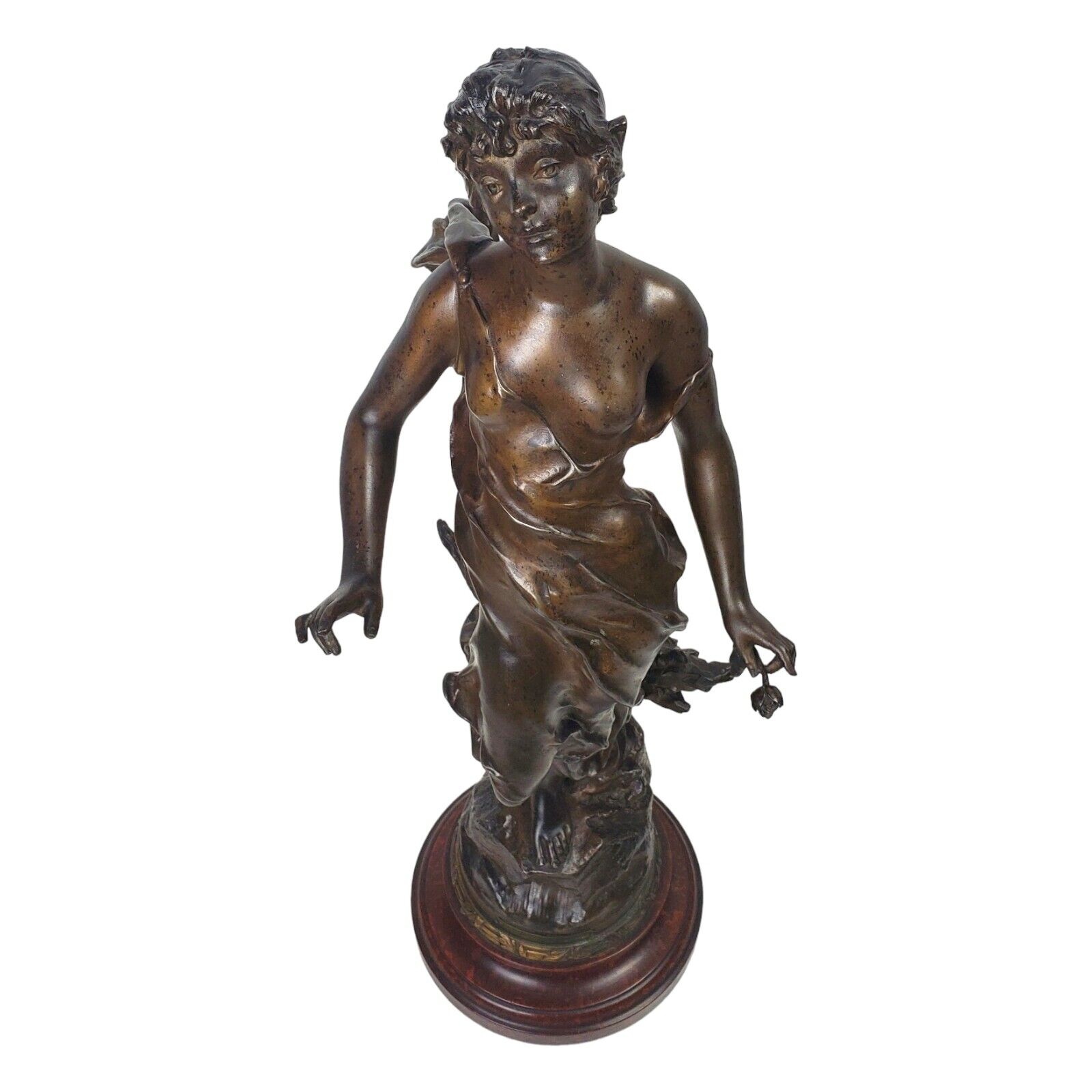 1800s French Bronze Sculpture of Le Chant de La Source