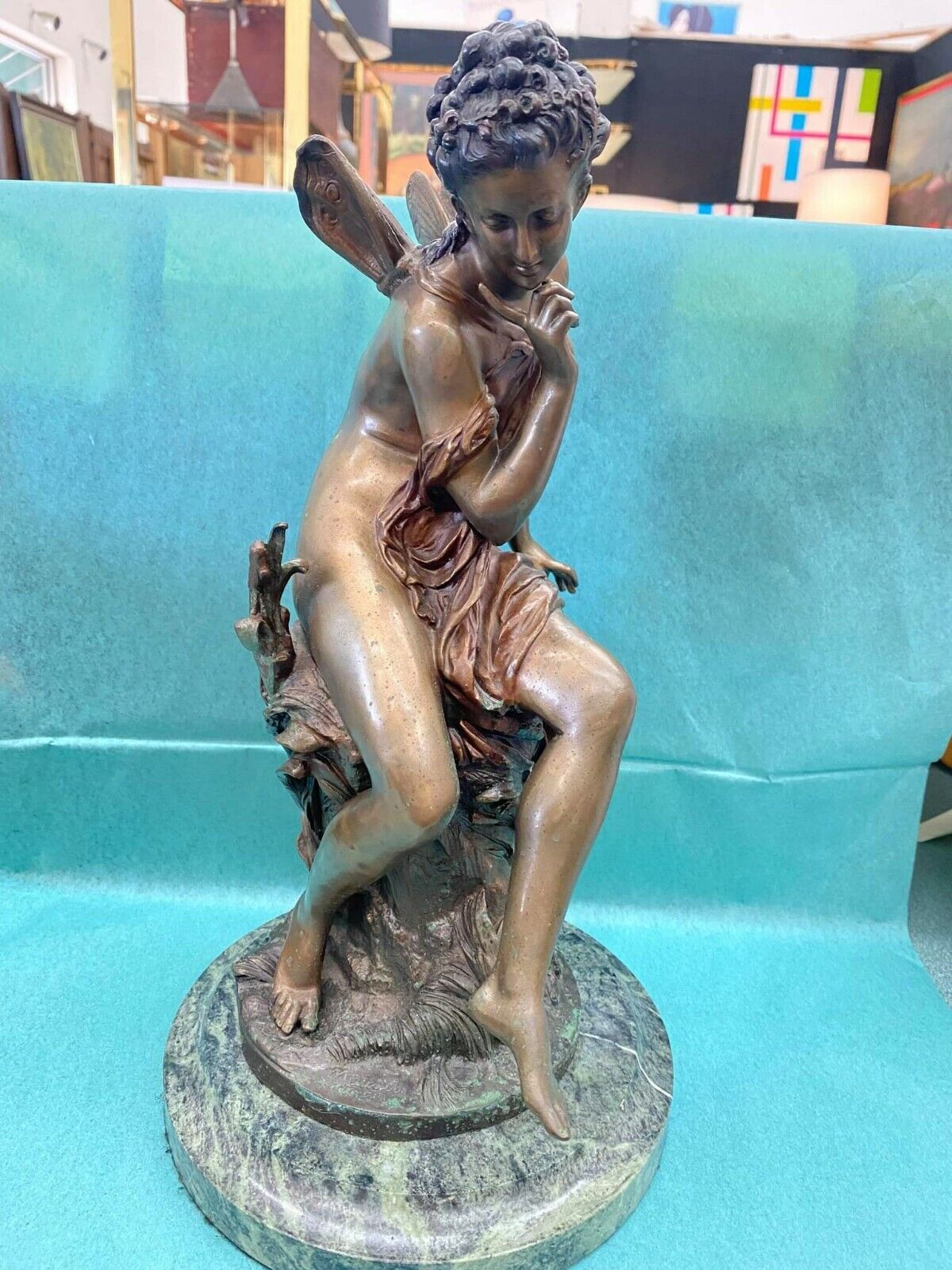 PSYCHE Bronze Sculpture by Mathurin Moreau 1800s - RARE