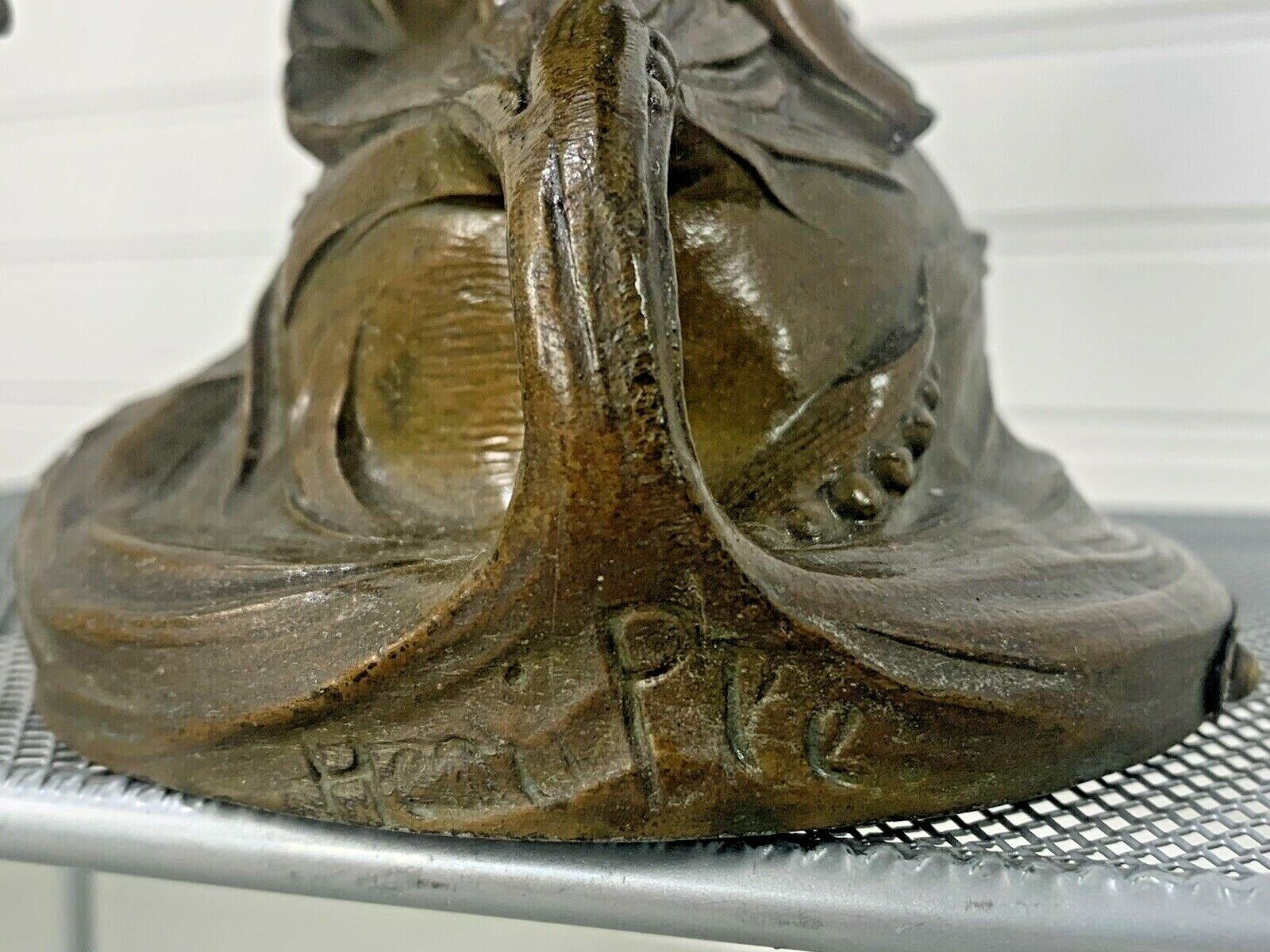 French Henri Honore Ple Signed Bronze Statues Set