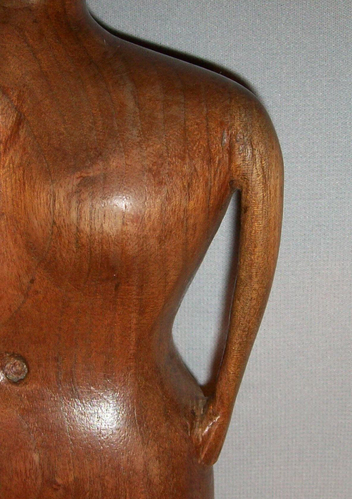 Antique Folk Art Hand Carved Woman Figure