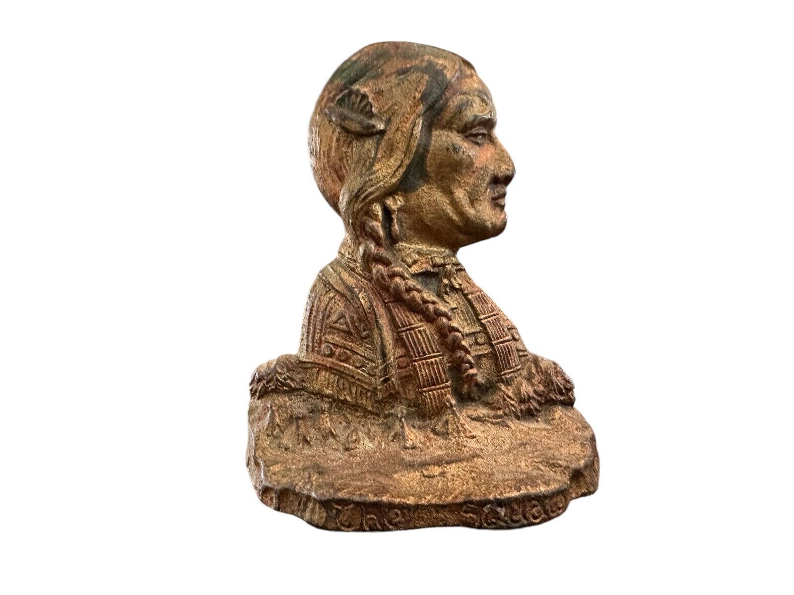 Bronze Bust of Squaw from Early 1900's #Antique