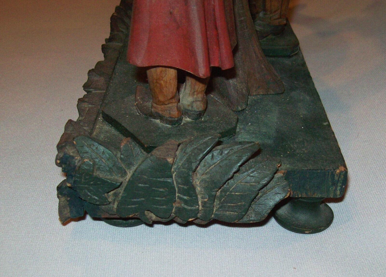 1900s Antique Folk Art Carved Painted Figure Group