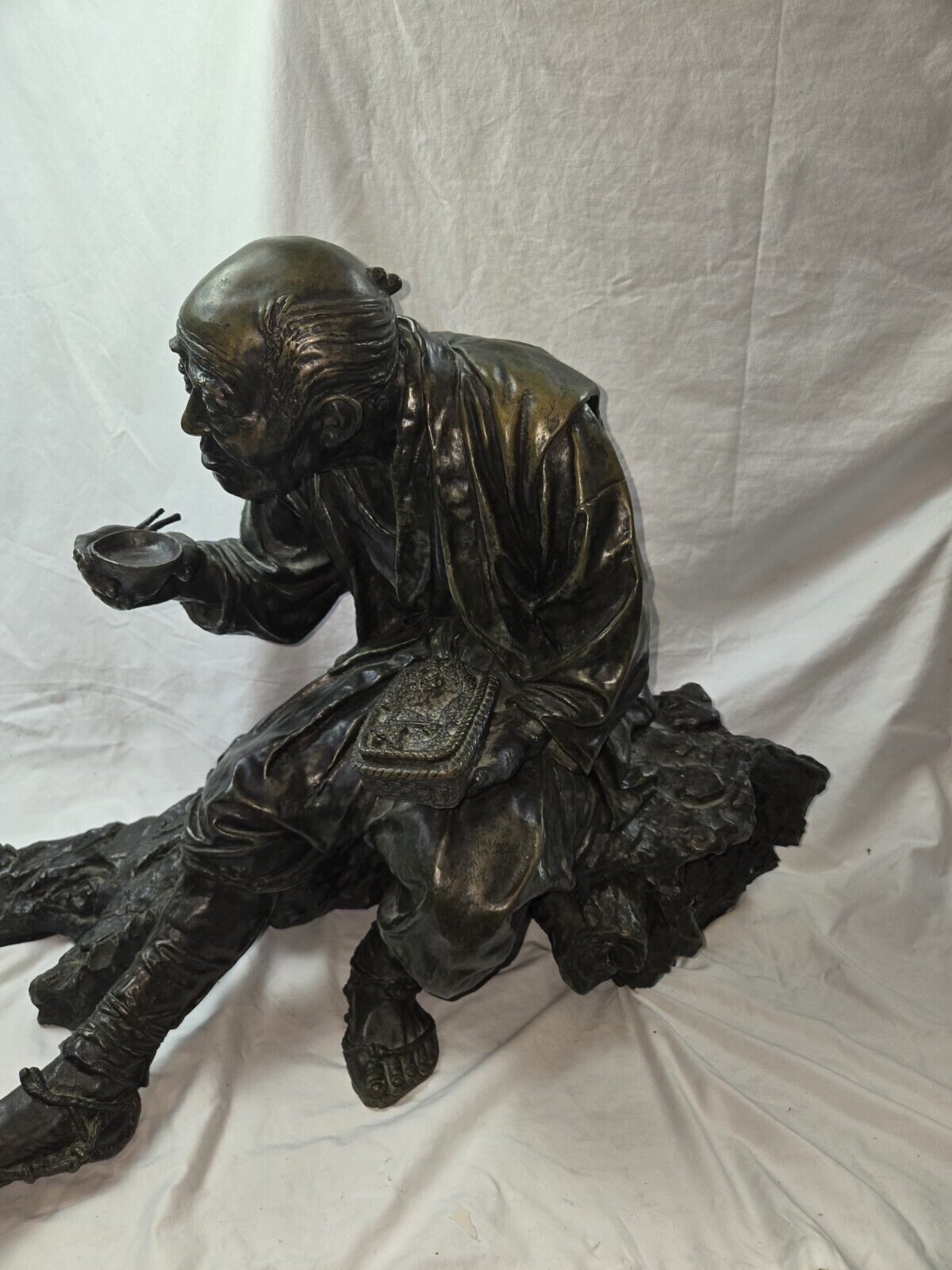 Rare Udagawa Kazuo Tokyo School Bronze Peasant 1900's