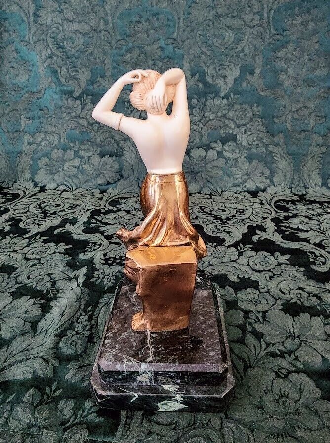 Rare Art Nouveau Bronze Sculpture Dancing Lady 1900's