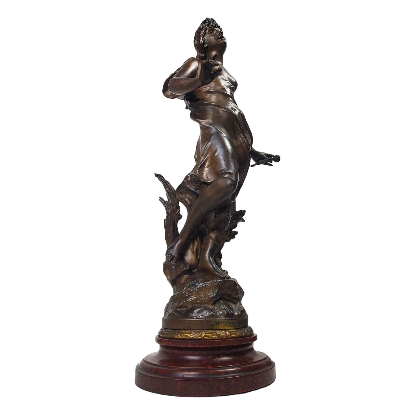 1800s French Bronze Sculpture of Le Chant de La Source