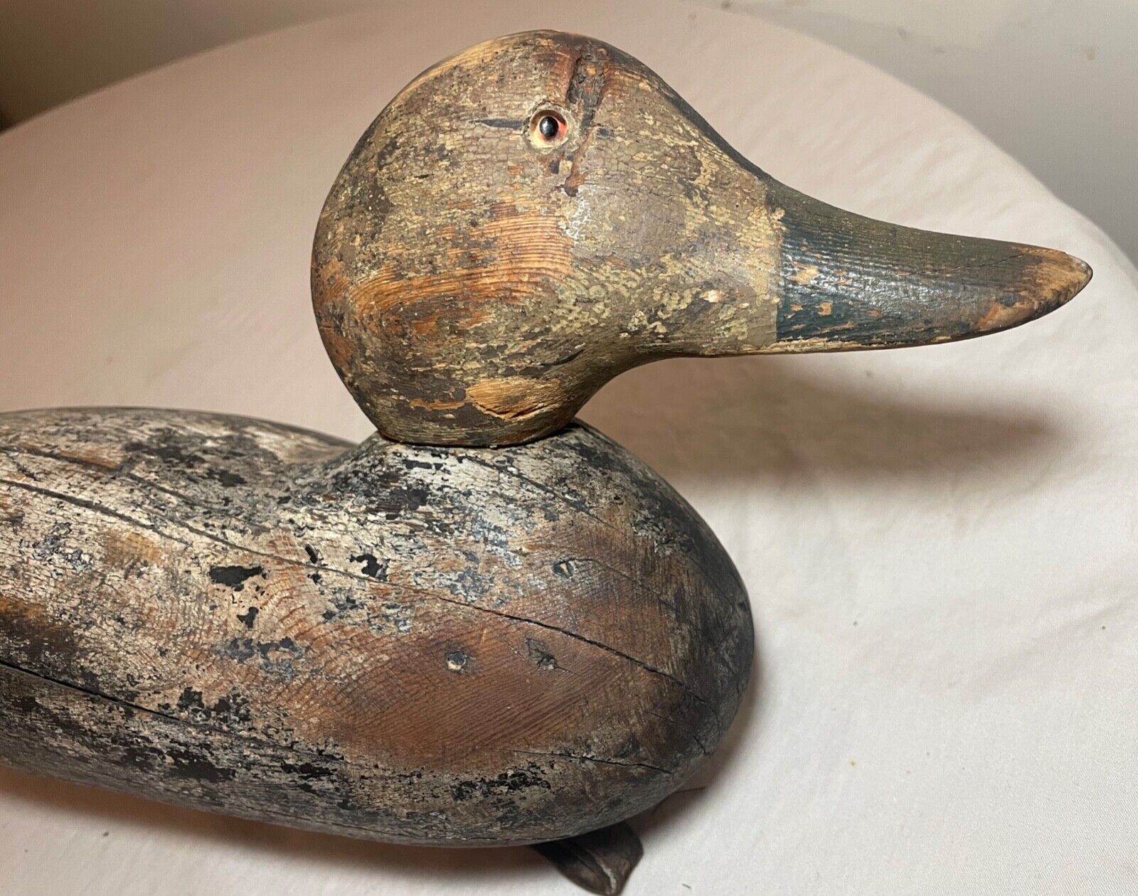 1800s hand carved Folk Art mallard duck decoy