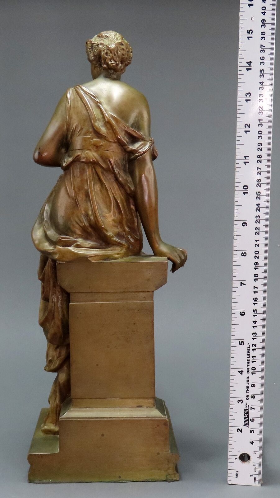 1800s Continental Bronze Statue of Psyche, Young Greek Woman