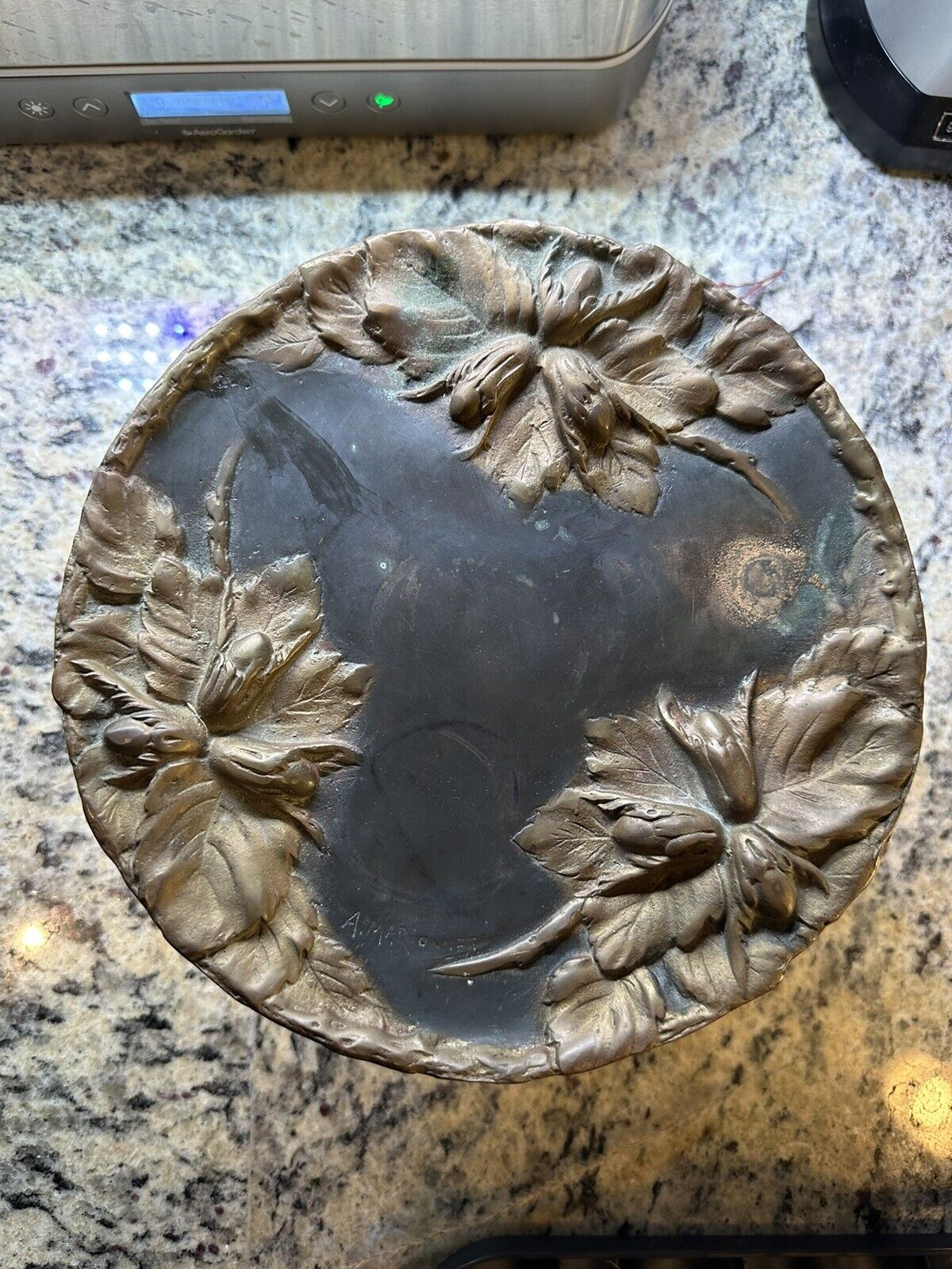 Antique French Gilded Bronze Sculpture Vase Stand