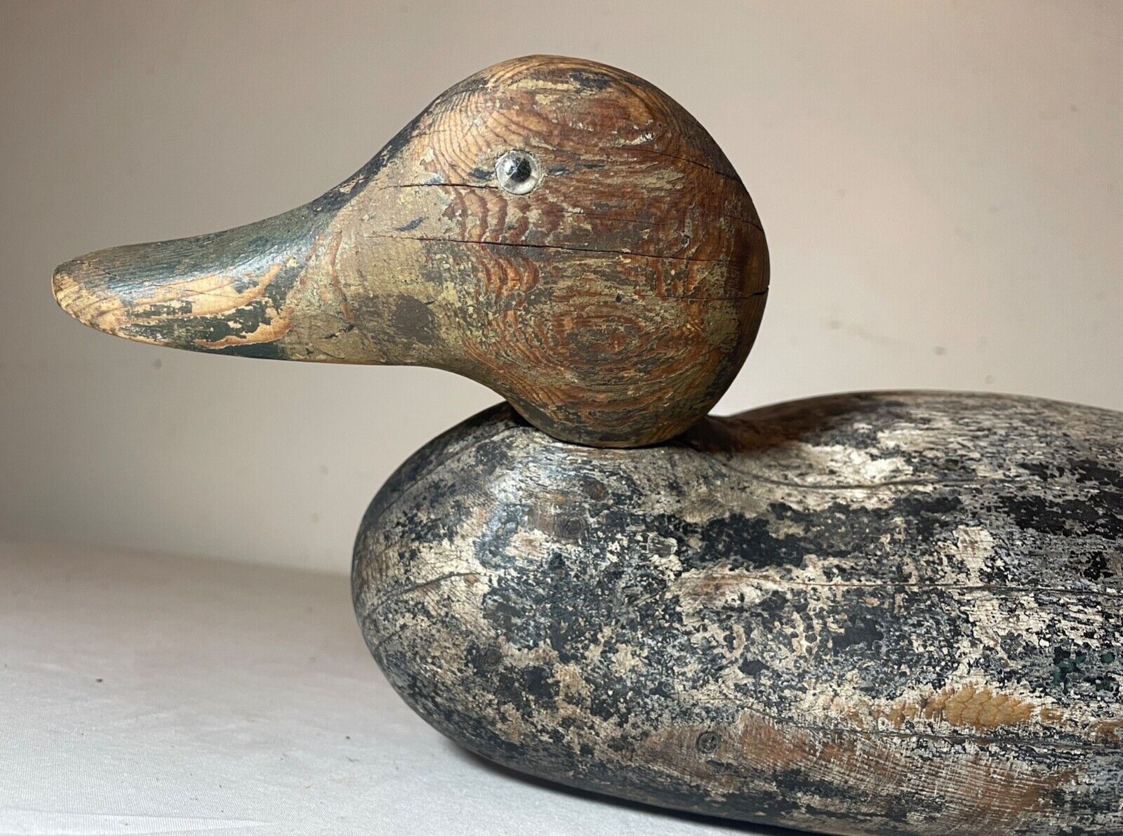 1800s hand carved Folk Art mallard duck decoy