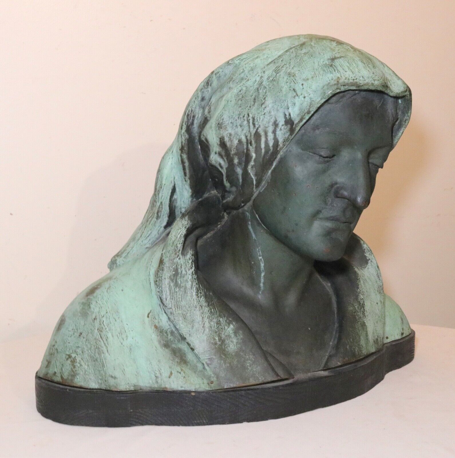 Antique 19th Century Bronze Peasant Women Lady Bust