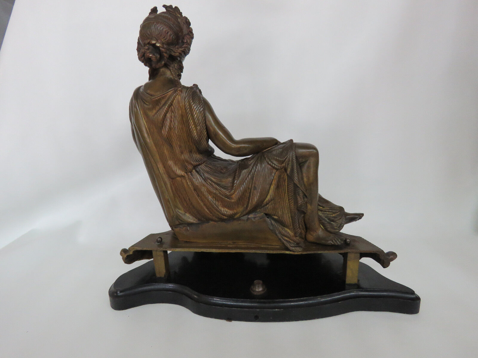 1900s French Bronze Woman Figure Statue Sculpture