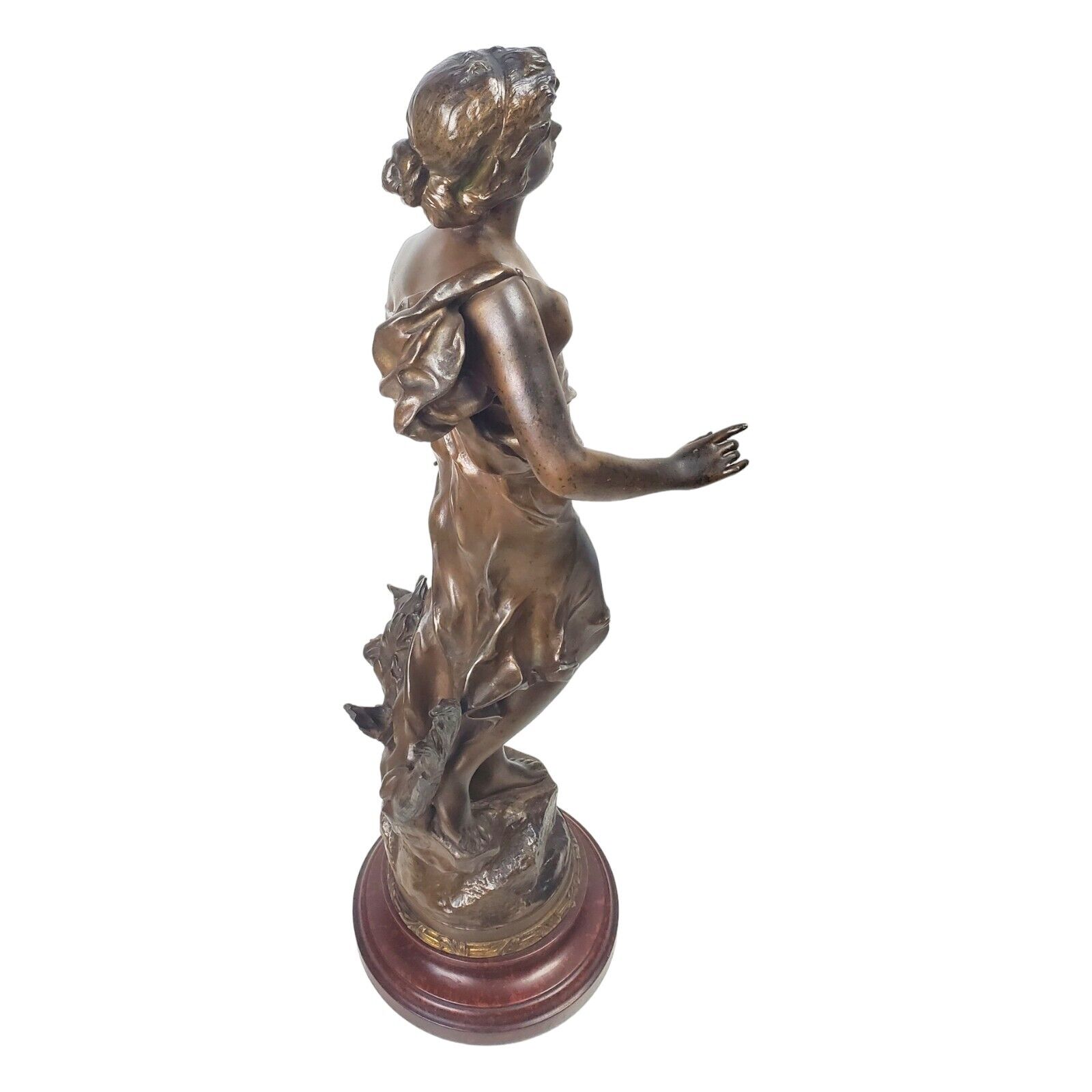 1800s French Bronze Sculpture of Le Chant de La Source