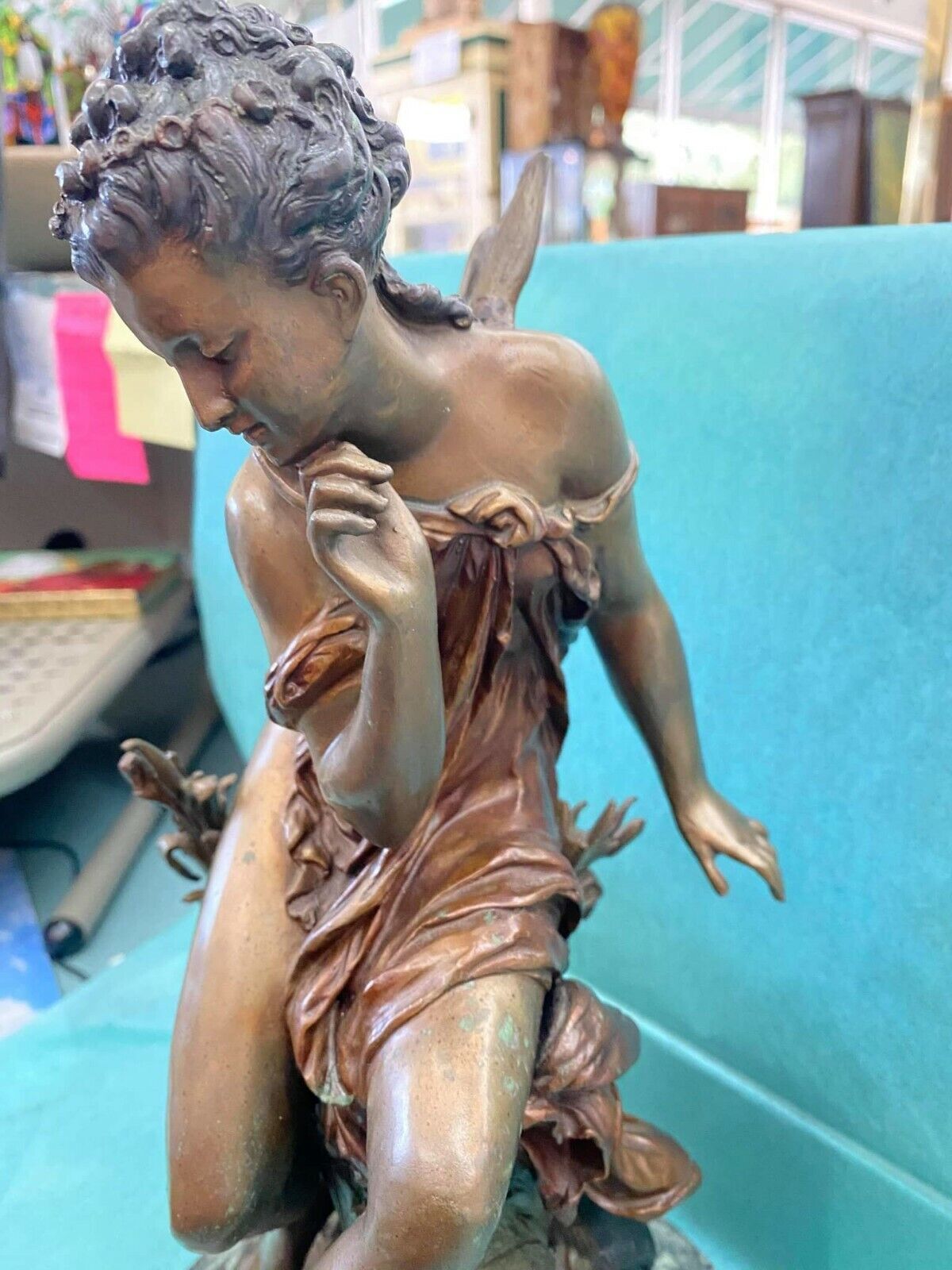 PSYCHE Bronze Sculpture by Mathurin Moreau 1800s - RARE