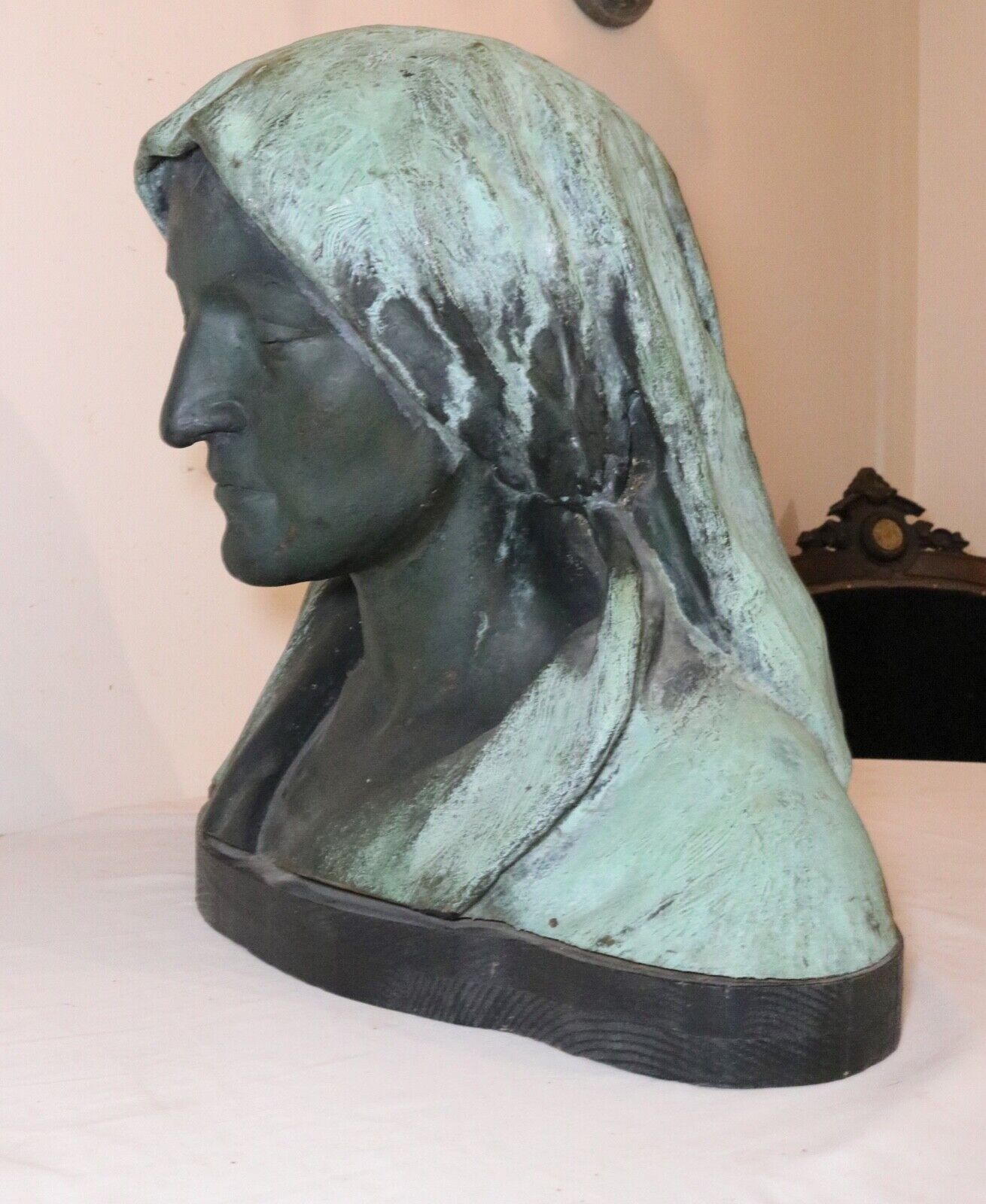 Antique 19th Century Bronze Peasant Women Lady Bust