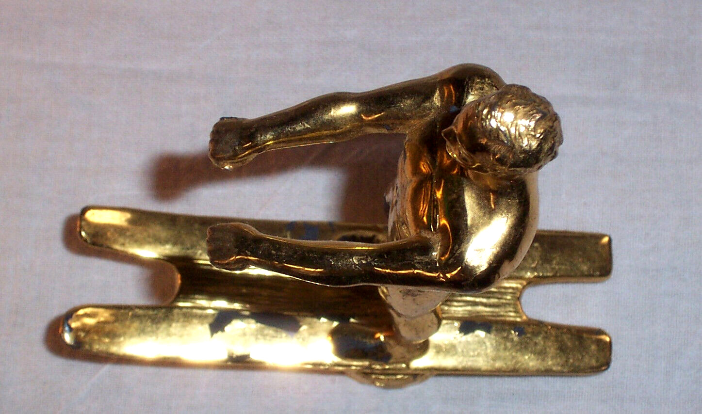 Mid 1900s Vintage Water Skier Figure, Semi Nude